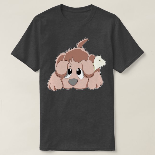 Dog with Bone 3 T-Shirt (Design Front)