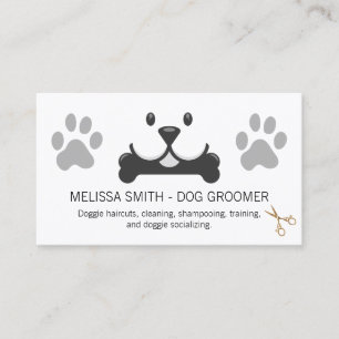 Dog with Bone Animal Care Services Business Card