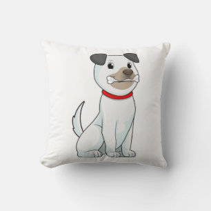 Dog with Bone Cushion