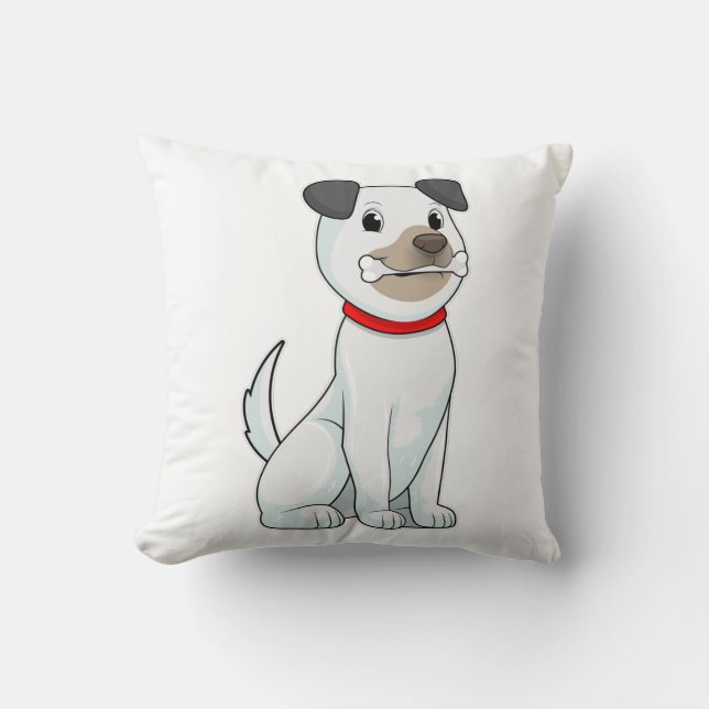 Dog with Bone Cushion (Front)