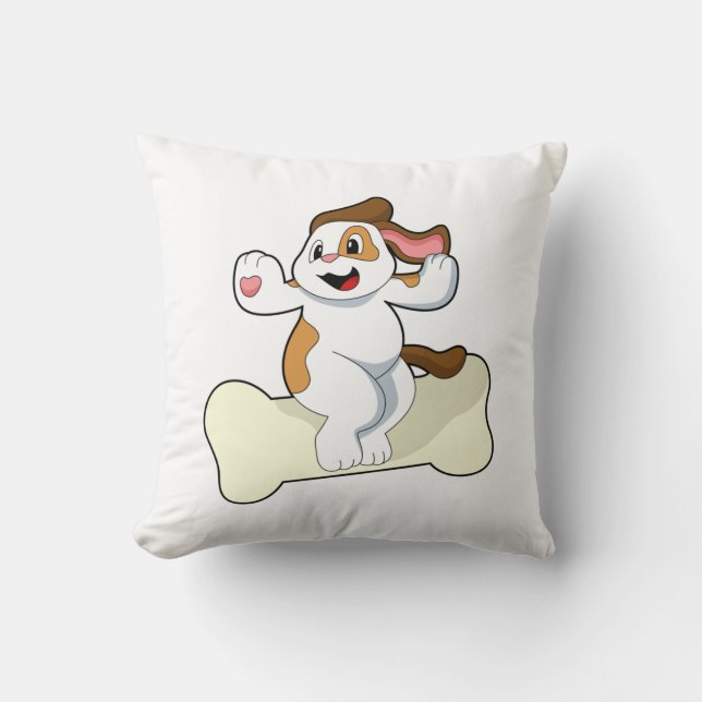 Dog with Bone Cushion (Front)