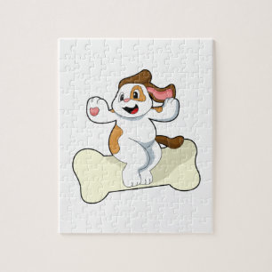 Dog with Bone Jigsaw Puzzle