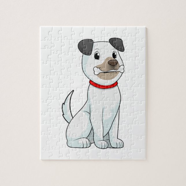 Dog with Bone Jigsaw Puzzle (Vertical)