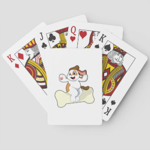Dog with Bone Playing Cards