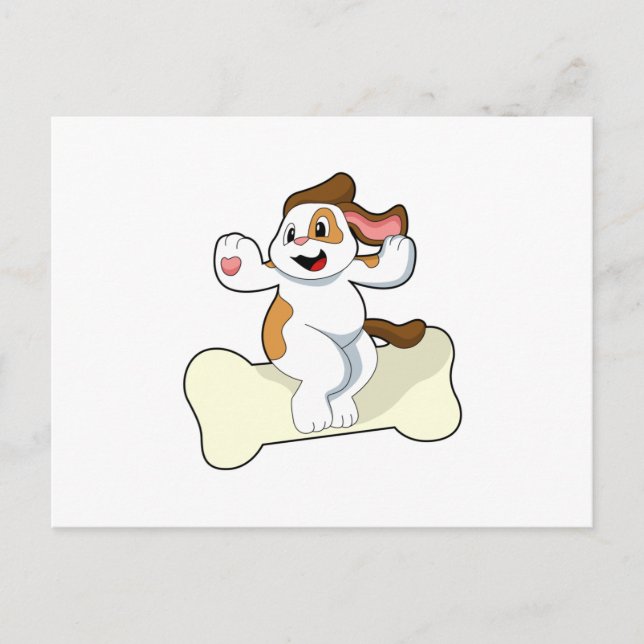 Dog with Bone Postcard (Front)