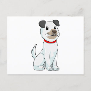 Dog with Bone Postcard