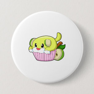 Dog with Cake 7.5 Cm Round Badge