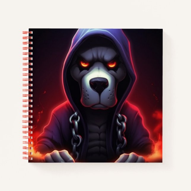 Dog With Chain Notebook (Front)