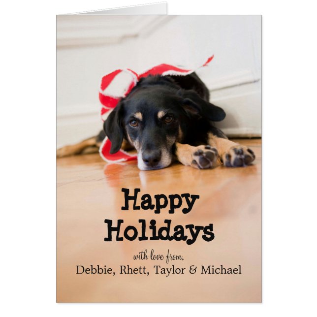 Dog with Christmas ribbons (Front)