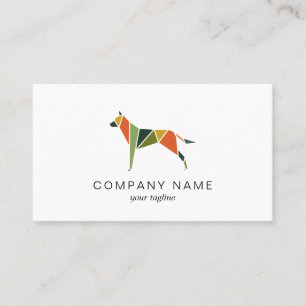 Dog with Colourful Triangles Business Card