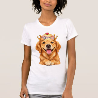 Dog with Crowned Golden Retriever of Love T-Shirt