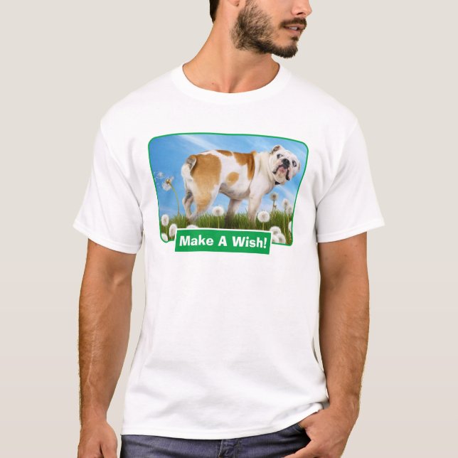 Dog With Dandelion T-Shirt (Front)