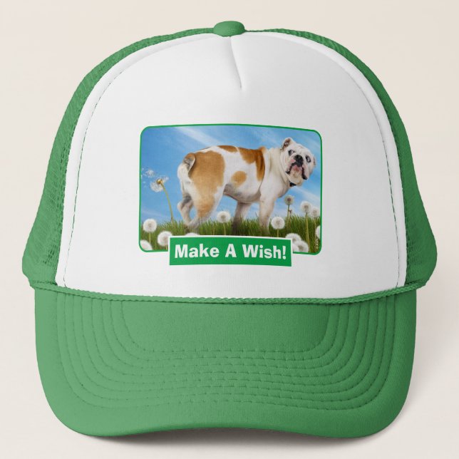 Dog With Dandelion Trucker Hat (Front)