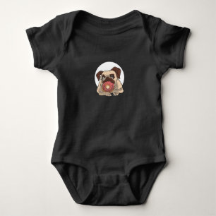Dog with Doughnut Baby Bodysuit