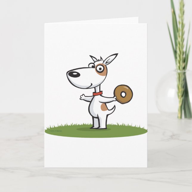 Dog with Doughnut Card (Front)