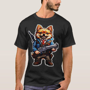 dog with gun 1 T-Shirt