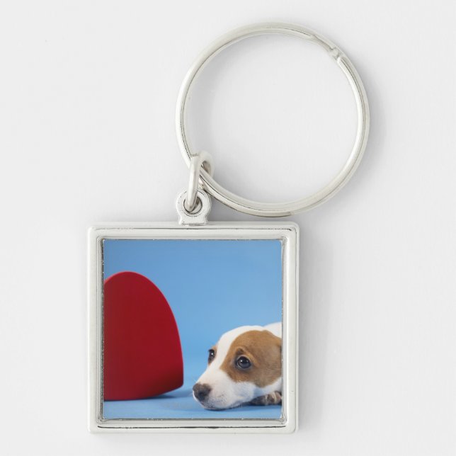 Dog with heart key ring (Front)