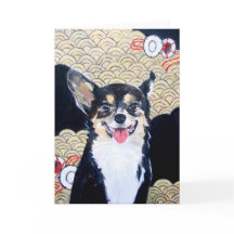 Dog with Kimono Greeting Card