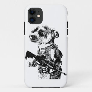 Dog With Operator Vest AR15 iPhone 11 Case
