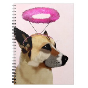 Dog with Pink Halo Notebook
