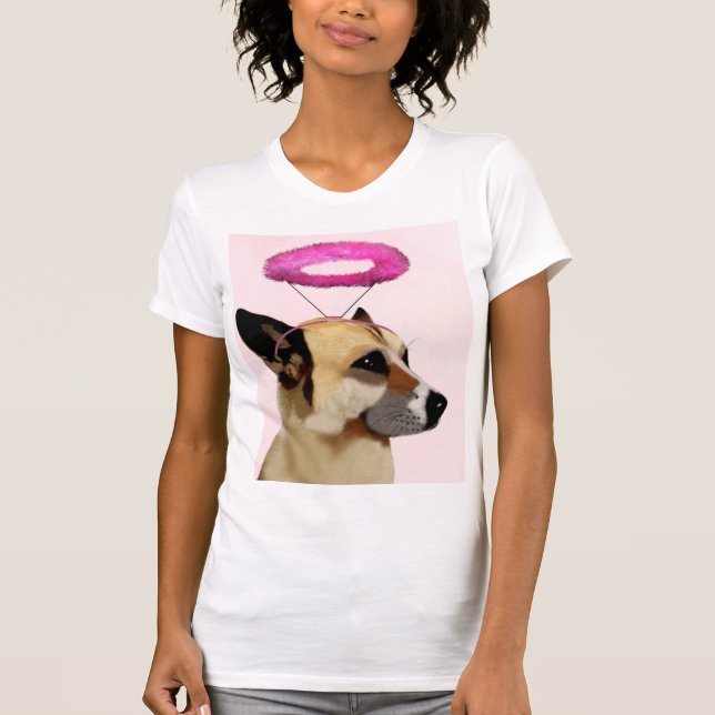 Dog with Pink Halo T-Shirt (Front)