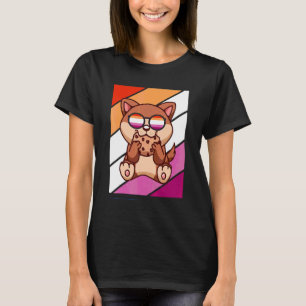 Dog With Pride Lesbian Flag Lgbtq Proud Ally Pride T-Shirt