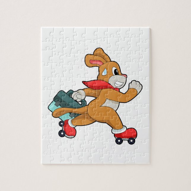 Dog with Roller skates Jigsaw Puzzle (Vertical)