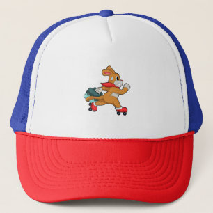Dog with Roller skates Trucker Hat