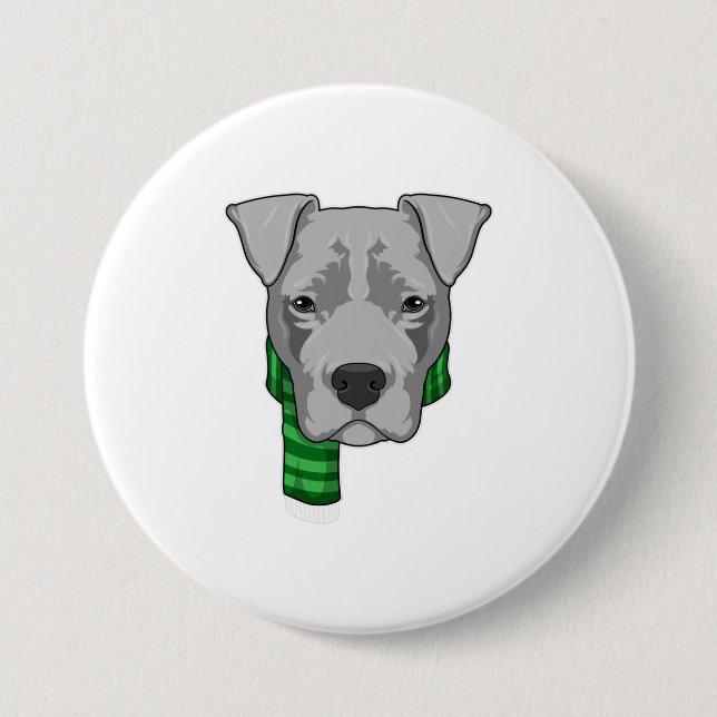 Dog with Scarf 7.5 Cm Round Badge (Front)