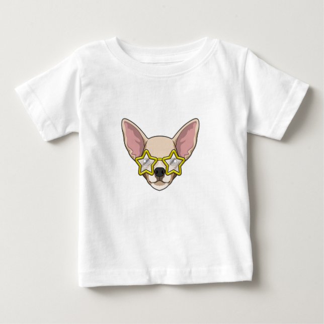 Dog with Sunglasses Baby T-Shirt (Front)
