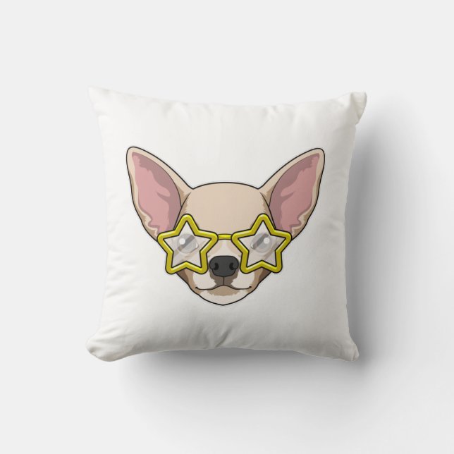 Dog with Sunglasses Cushion (Front)
