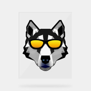 Dog with Sunglasses - Siberian Husky Acrylic Sign