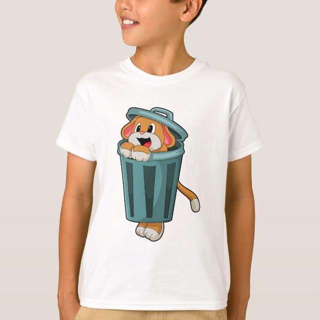 Dog with Trashcan T-Shirt (Front)
