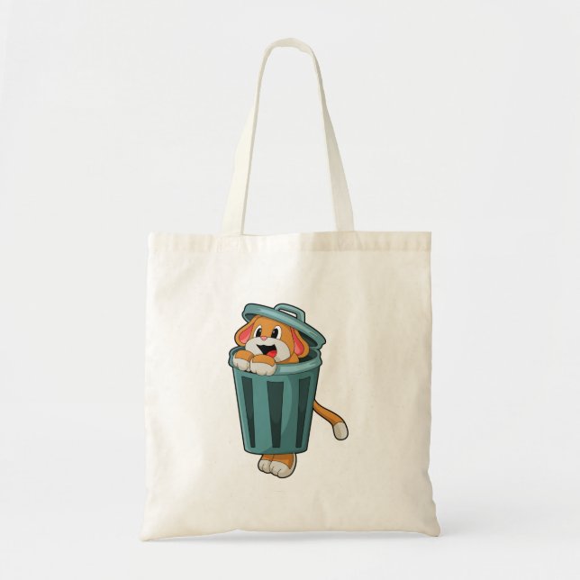 Dog with Trashcan Tote Bag (Front)