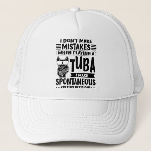 Dog With Tuba Music Tubaist Tubist Tuba Trucker Hat