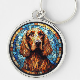 Dog with Vibrant Details Key Ring