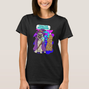 Dog Wizard Pug Wand Magic Spell Fantasy Mage Treat T-Shirt