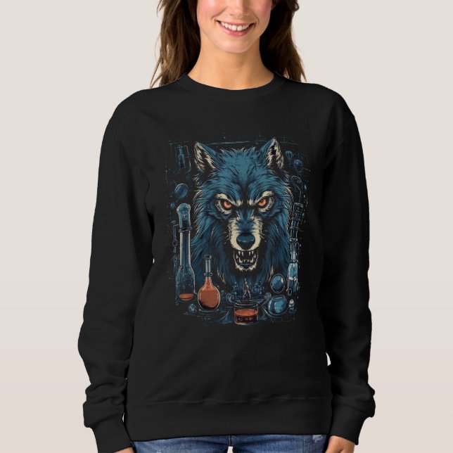 Dog Wolf Werewolf Cerberus Hellhound Mythos 3 Sweatshirt (Front)