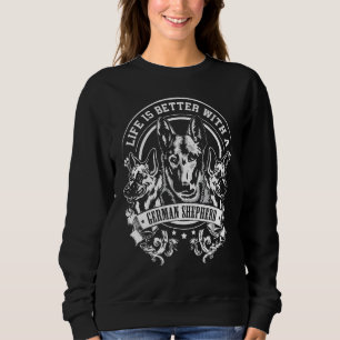 Dog Women With A German Shepherd Sweatshirt