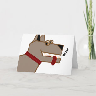 Dog woof birthday card
