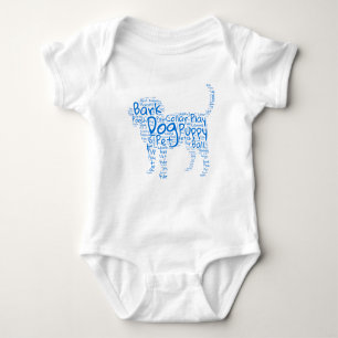 Dog Word Cloud Baby Bodysuit