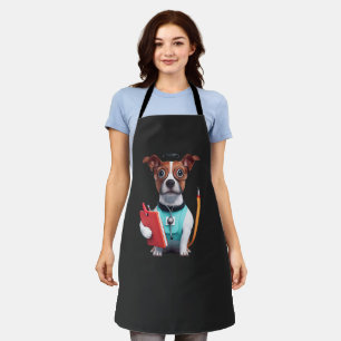 Dog Working as Nurse, Dog Wearing Nurse uniform Apron
