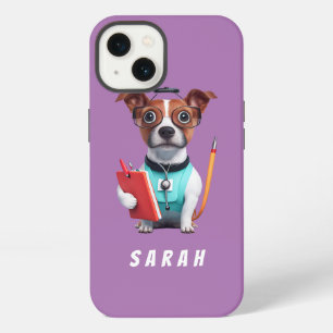 Dog Working as Nurse, Dog Wearing Nurse uniform iPhone 13 Case