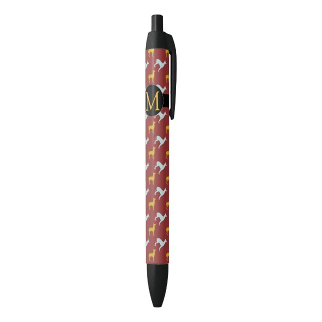 Dog Year 2018 Zodiac Birthday Monogram Pen (Bottom (Vertical))
