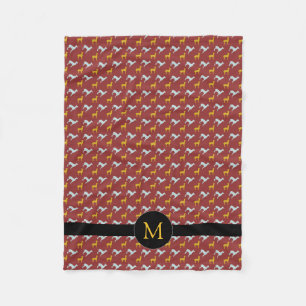 Dog Year Zodiac Birthday Monogram S Blanket