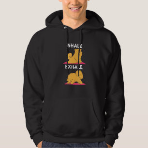Dog Yoga Dog Pup In Yoga Positions Sports Hoodie