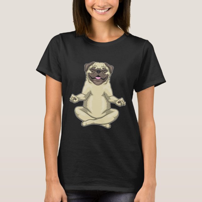 Dog Yoga Fitness Meditation T-Shirt (Front)