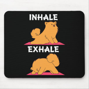 Dog Yoga Funny Dog Pup In Yoga Positions Sports Mouse Pad
