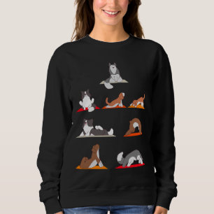 Dog Yoga Poses Streching Dogs Meditation Sweatshirt