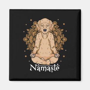 Dog Yoga Shirt Funny Puppy Lovers Namaste Yoga Dog Magnet